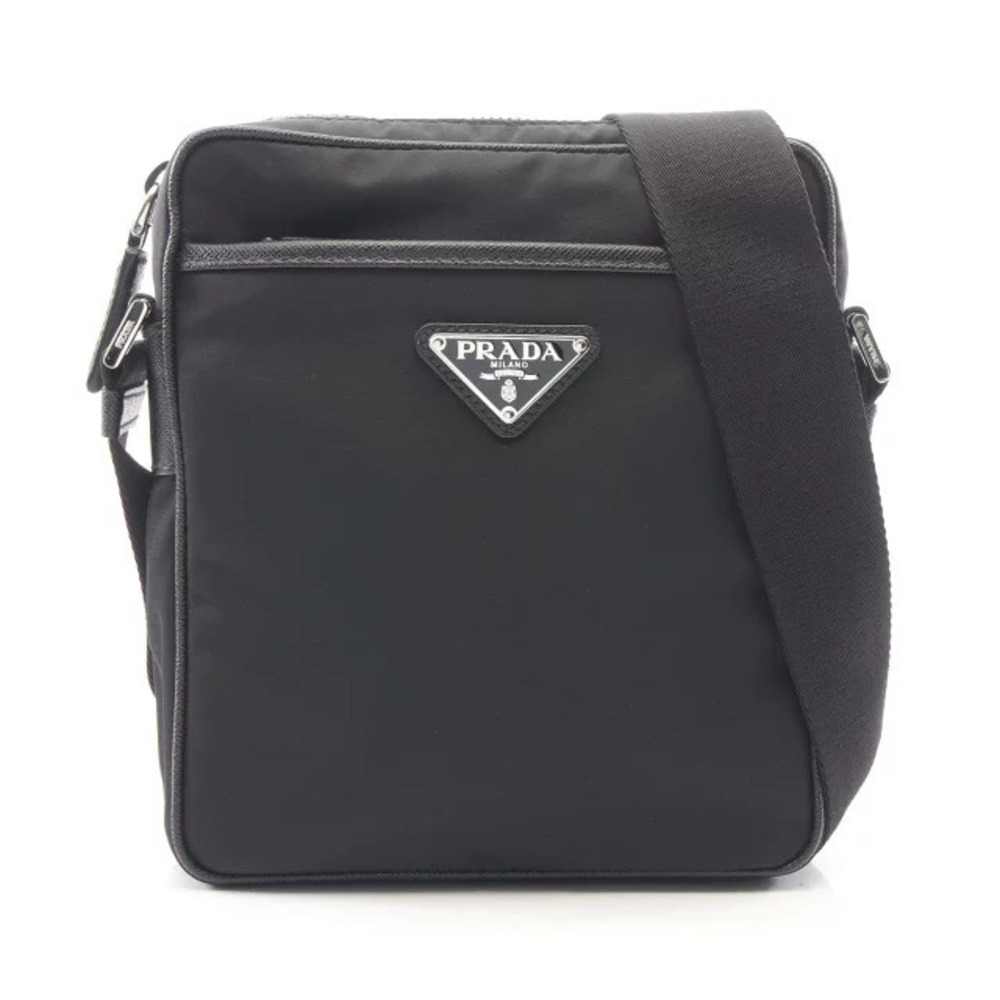 Prada Re Shoulder Bag Saffiano Leather Black
